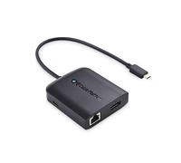 Cable Matters Adaptateur multiport USB C DisplayPort 8K 60 Hz (adaptateur USB C avec DP 1.4, 2 ports USB 2.0, Ethernet 480 Mbps et 100 W PD) en noir - Compatible avec USBC, Thunderbolt 3, USB4 et