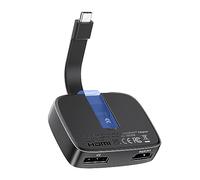 Cable Matters Adaptateur portable 8K ou double 4K 60Hz USB C vers HDMI et DisplayPort - Compatible Thunderbolt 4/USB-4 pour DELL XPS, Surface Pro, MacBook (macOS prend en charge un seul écran étendu)