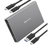 Cable Matters Boîtier de Disque Dur USB C en Aluminium 10 Gbit/s Gen 2 pour Disque Dur 2,5" avec câbles USB-C et USB-A - Port Thunderbolt 3 Compatible avec MacBook Pro, MacBook Air, etc.
