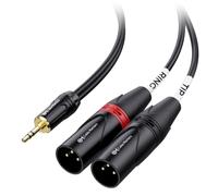 Cable Matters Câble 3.5mm TRS vers 2 XLR, Mâle vers Mâle, 1,8m | Câble auxiliaire vers double XLR, Mini Jack 3.5mm TRS vers 2 XLR, câble répartiteur stéréo