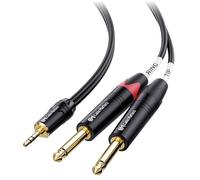 Cable Matters Câble Audio Jack 3.5mm vers Double 6.35mm 3m, Câble de sortie 3,5 mm TRS vers double 6,35 mm TS, 2 6.35 Mâle vers 3.5 Mâle Mono Câble Y Splitter pour Téléphone