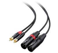 Cable Matters Câble d'Interconnexion Asymétrique Double RCA vers XLR, 3m