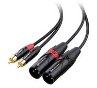 Cable Matters Câble d'Interconnexion RCA vers XLR Double Asymétrique, 1,8m | 2 RCA vers câble XLR mâle, double-XLR-vers-RCA-câble, RCA vers XLR câble, câble d’interconnexion asymétrique