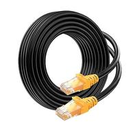 Cable Matters Câble Ethernet extérieur Cat6A 10 Gbit/s 24 AWG de 15,2 m avec cuivre nu et bande passante 550 MHz (câble Ethernet étanche, câble Ethernet à enfouissement direct) en noir, 15,2 m