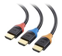 Cable Matters Câble HDMI Lot de 3 câbles Haut débit HDMI vers HDMI, Longueur 0,3 m avec Prise en Charge HDR et résolution 4K 60Hz