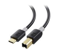 Cable Matters Cable Imprimante USB C 0,3m (Cable USBB Vers USBC, USB Type C vers B pour imprimante) en Noir