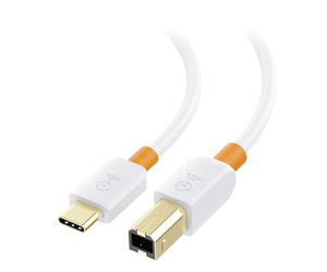 Cable Matters Câble Imprimante USB-C, Câble USB B vers USB-C, 2m, Blanc | USB-C-vers-USB-B-câble pour imprimante, Scanner, MIDI-Controller, MacBook, Surface Pro et Chromebook, noir