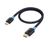 Cable Matters Câble Micro USB vers USB C, Câble USB C vers, 0,3m, Noir | Câble Micro-B USB 2.0 pour charge et données, 480 Mbit/s, 15 W, smartphone, tablette, dashcam et manette PS4