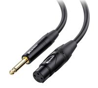 Cable Matters Câble microphone XLR vers 6,35mm 3m, câble asymétrique XLR femelle vers TS mâle 6,35mm, câble microphone XLR vers jack 6,35mm, XLR femelle vers 6,35mm