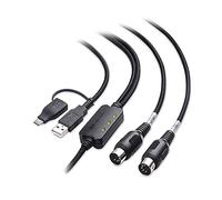 Cable Matters Câble MIDI vers USB, Câble MIDI USB en Noir, 2m | USB-MIDI-câble, MIDI-an-USB C-câble, Plug et Play, claviers, synthesizer, drum machine