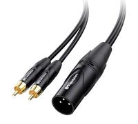 Cable Matters Câble répartiteur audio stéréo double RCA vers XLR - 1,8 m - Noir