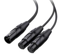 Cable Matters Câble Répartiteur XLR Symétrique, Câble en Y XLR Mâle, 1m | Câble XLR en Y, répartiteur de microphone 1 mâle vers 2 prises femelles, répartiteur de microphone