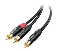 Cable Matters Câble séparateur RCA 1 mâle vers 2 mâles - 1,8m, séparateur RCA en Y 1 mâle vers 2 mâles pour caisson de basse, système audio ou home cinéma, haut-parleur