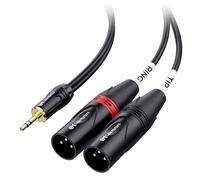 Cable Matters Câble XLR Mini Jack 3.5 mm, Cable Jack vers 2 XLR de 3 mètres, Câble de 3,5 mm vers XLR, Câble de rupture mâle vers mâle auxiliaire vers double XLR