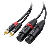Cable Matters Câble XLR vers RCA, Femelle XLR, 1,8m | Interconnexion stéréo asymétrique, cuivre sans oxygène, blindage tressé, connecteurs RCA plaqués or