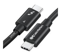 Cable Matters [Certifié Intel] 0,3 m Cable Thunderbolt 4-40 Gbps avec vidéo 8K et Charge 240 W - Rétrocompatible avec Câble USB4 Thunderbolt 3 et USB-C
