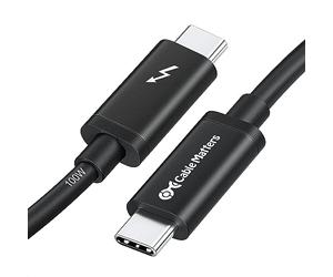 Cable Matters [Certifié Intel] 20G Câble Thunderbolt 3 (Cable Thunderbolt 3 USB C) en Noir 2m prenant en Charge Une Charge de 100 W, 8K@30Hz/4K@120Hz