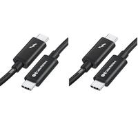 Cable Matters [Certifié Intel Câble Thunderbolt 3 20Gbit/s, 2m, Noir (Lot de 2)