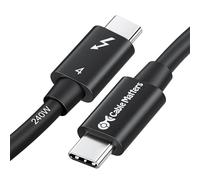 Cable Matters [Certifié Intel] Câble Thunderbolt 4 40Gbit/s, 0,3m | [8K@60Hz / 4K@240Hz vidéo, 240W charge, 40Gbit/s transfert de données], noir, compatible avec Thunderbolt 3, USB4 et USB-C