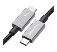 Cable Matters [Certifié Intel] Câble Thunderbolt 4 40Gbit/s, 0,5m, Noir | [Tressé, 8K@60Hz / 4K@240Hz vidéo, 240W charge, 40Gbit/s], noir, compatible avec Thunderbolt 3, USB4 et MacBook Pro