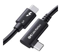Cable Matters [Certifié Intel] Câble Thunderbolt 5 80Gbit/s, 0,8m, Noir | [Double 8K / 4K@540Hz vidéo, 240W charge, jusqu’à vers 120Gbit/s transfert de données], noir, compatible avec TB 4/3