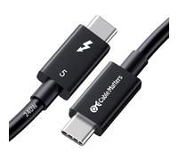Cable Matters [Certifié Intel] Câble Thunderbolt 5 80Gbit/s, 1m, Noir | [Double 8K / 4K@540Hz vidéo, 240W charge, jusqu’à vers 120Gbit/s transfert de données], noir, compatible avec TB 4/3