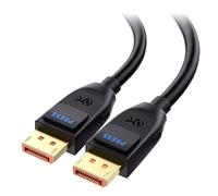 Cable Matters [Certifié VESA] Câble DisplayPort 2.1 80 Gbit/s, 2m, Noir | 16K@60Hz, 8K@240Hz, 4K@240Hz, DP80, noir, FreeSync, G-SYNC et HDR, moniteur de jeu et PC