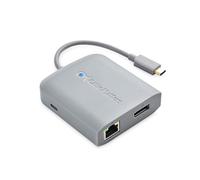Cable Matters [Certifié Works with Chromebook] Hub USB C DisplayPort Adaptateur Multiport USB C avec DisplayPort 4K, 2 Ports USB 2.0, Fast Ethernet 100 Mbps et Alimentation électrique PD 60W