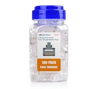 Cable Matters Connecteur RJ45 Cat6 Pack de 100 Fiche RJ45 Cat 6 raversantes pour câbles monobrins ou multibrins UTP/Connecteurs Cat6 traversants