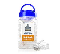 Cable Matters Connecteur RJ45 Pack de 100 Fiches modulaires Cat 6 RJ45 pour câbles monobrins ou multibrins UTP