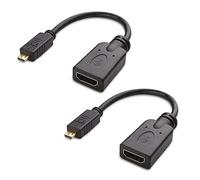 Cable Matters Ensemble de 2 adaptateur micro hdmi vers hdmi (cable micro hdmi vers hdmi), 15cm avec prise en charge 4K et HDR