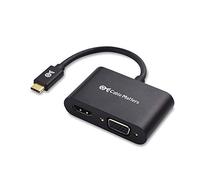 Cable Matters Hub USB C HDMI VGA en Aluminium pour iMac et MacBook 2017, Chromebook Plus, Surface Book 2 et Plus (Port Thunderbolt 3 Compatible)