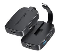 Cable Matters Hub USB C portable 4 en 1 HDMI 4K @ 60 Hz et charge 100 W pour iPhone 16/15 Pro, 10 Gbit/s, adaptateur multiport AV numérique USB-C, hub USB C HDMI compatible avec Thunderbolt 4 pour
