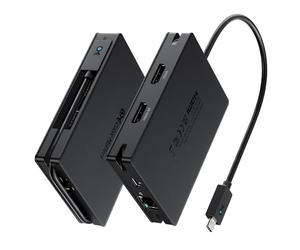 Cable Matters Hub USB4 Portable 40Gbps Dual HDMI, USB 4 Dock avec 2x4K@60Hz ou 1x4K@120Hz / 8K@30Hz, 100W PD, Gigabit Ethernet, Compatible avec Thunderbolt 4 pour XPS, Surface Pro, iPad Pro