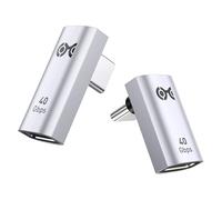Cable Matters Lot Combiné Kit USB-C Coudé 90 Degrés Vertical 40Gbit/s, Noir