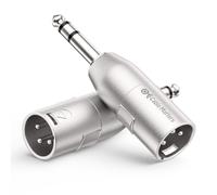 Cable Matters Lot de 2, Adaptateur XLR Jack, Adaptateur vers XLR 6,35mm | TRS vers XLR adaptateur, mâle vers mâle, M-M, XLR vers 1/4 adaptateur