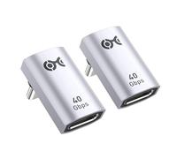 Cable Matters Lot de 2 Adaptateurs USB-C à Angle Droit, 40 Gbit/s, Noirs