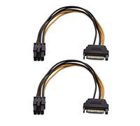 Cable Matters Lot de 2 câble d'alimentation 6 Broches SATA (SATA vers PCIe 6 Broches/Cable Alimentation sata 6 Broches) - 20 cm