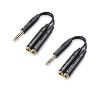Cable Matters Lot de 2 Câble Séparateur TRS Mâle vers 2X TRS, 20cm, Noir