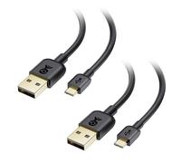 Cable Matters Lot de 2 câbles micro USB vers USB A - 1,8 m, 3 A/15 W, câble de charge micro USB avec connecteur Micro-B 2.0 pour téléphones Android, tablettes, manettes de PS4, appareils photo et plus