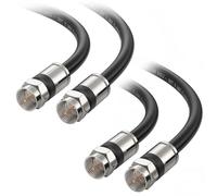 Cable Matters Lot de 2 Câbles RG6 CL2 pour Murs, CM, Coaxial, 1,8m, Noir