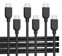 Cable Matters Lot de 3 câbles de charge USB C avec Power Delivery 60W - 0,3m (cable USB C vers USB C) en noir, compatible avec iPhone 15/15 Pro/15 Plus, iPad Pro, Samsung Galaxy S23