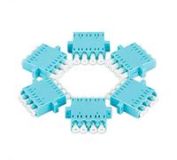 Cable Matters Lot de 6 adaptateurs fibre optique multimode LC vers LC UPC Quad OM3/OM4, coupleur de fibre OM3/OM4 LC