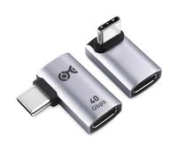 Cable Matters Pack combiné Kit USB C coudé 90 degrés 40 Gbps avec PD 240W (Adaptateur USB C coudé 90 degrés) en Noir - Compatible avec Les Ports Thunderbolt 4, USB4 et Thunderbolt 3