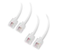 Cable Matters Pack de 2 Câble téléphonique de 3m (cable RJ11 vers RJ11) pour téléphone, Internet DSL, ADSL, modem en Blanc - 3m