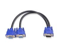 Cable Matters Pack de 2 Répartiteur VGA (câble VGA Y) pour duplication d'écran, longueur 0,3 m N'affiche PAS d'affichages séparés (pas d'extension d'écran)
