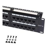Cable Matters Panneau de Brassage réseau 2U 48 Ports homologué UL à Montage en Rack ou à Montage Mural avec Barre de Support (Panneau Cat6 RJ45 de 48,3 cm) pour réseau Gigabit, Compatible avec Les