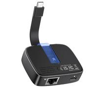 Cable Matters Portable Adaptateur USB-C Ethernet 2,5 Gbit 100 W | 2.5g Ethernet vers USB C adaptateur, MacBook Pro, iPad Pro, XPS, Surface Pro, 2.5 Gigabit Ethernet vers USB C