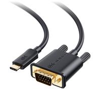 Cable Matters USB-C vers VGA Câble (Thunderbolt 3 Port Compatible) pour 2016/2017 MacBook Pro, Dell XPS 13 et 15, Surface Book 2 et Plus 6 Feet Noir