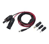 Câble avec prise compatible avec MC4 vers DC 5,5 x 2,1 mm et 3 adaptateurs - 2 m [revolt]